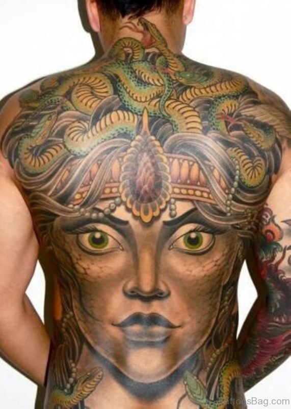 Medusa Tattoo On Full Back