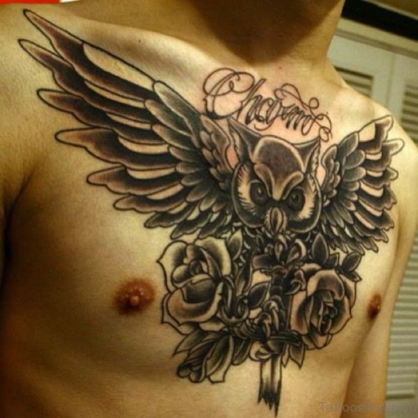 Men  Owl Tattoo