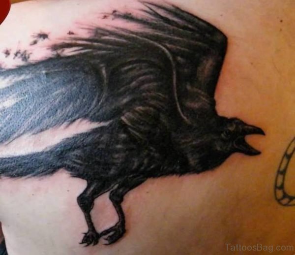 Mind Blowing Crow Tattoo