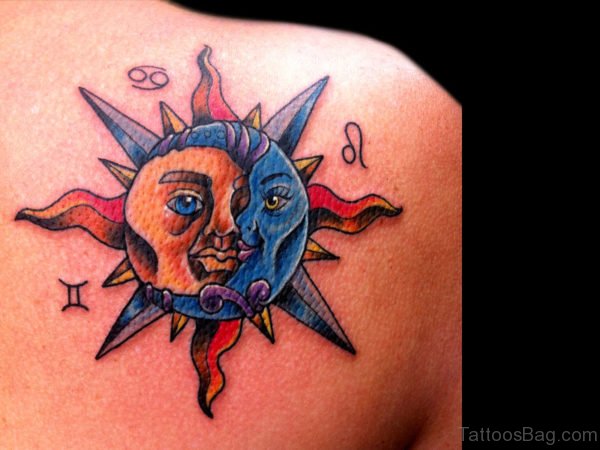 Moon Shoulder Tattoo