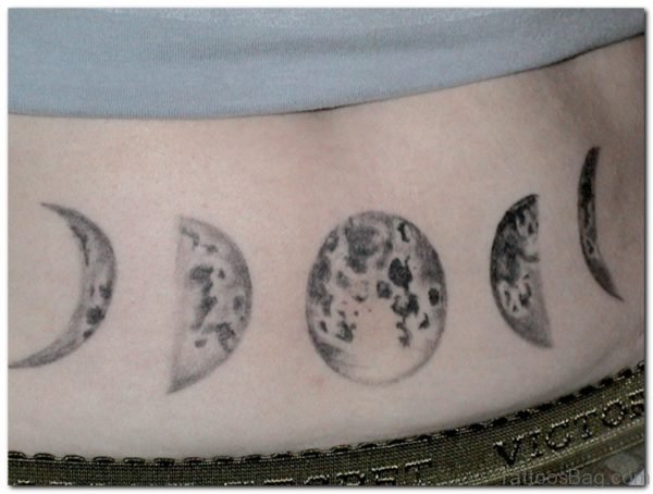 Moon Tattoo Design On Lower Back