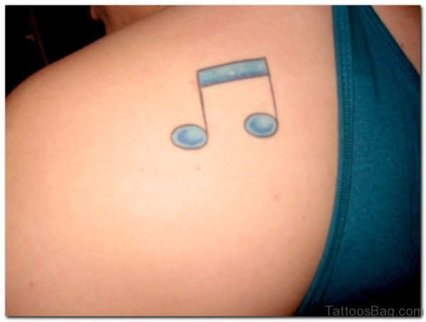 Music Note Tattoo On Back 