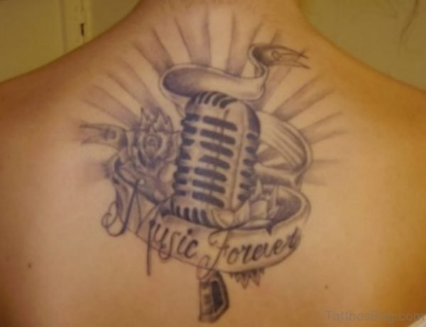 Microphone Back Tattoo