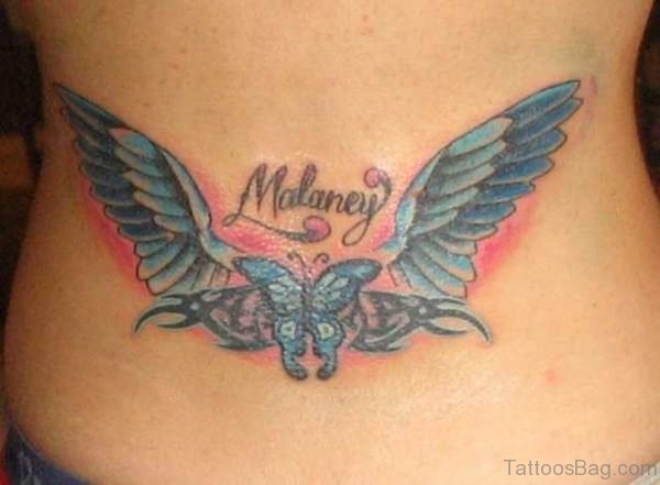 Name And Butterfly Tattoo