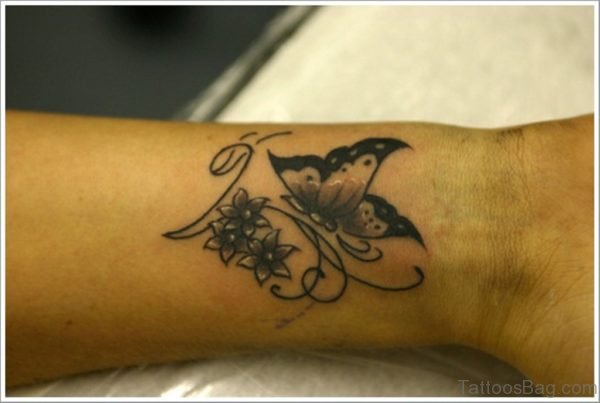 Nice Butterfly Tattoo On Wrist