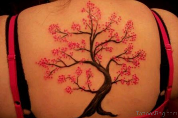 Nice Cherry Blossom Tree Tattoo