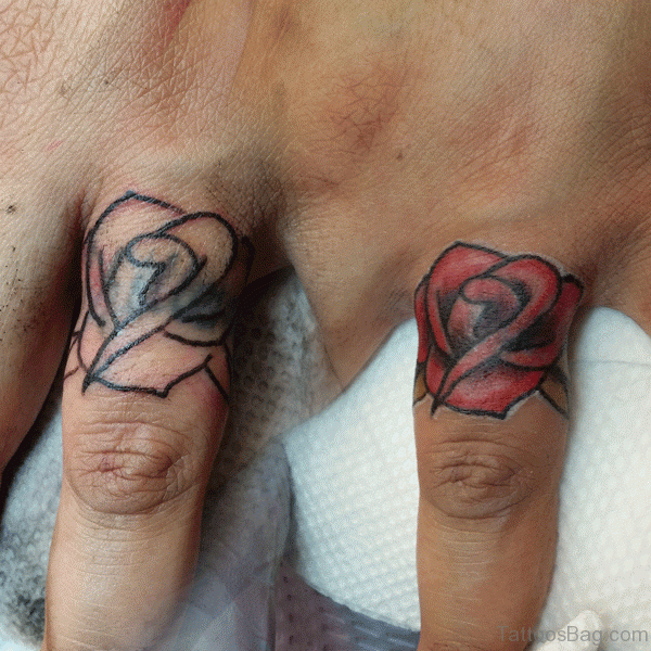 Nice Colored Rose Tattoo