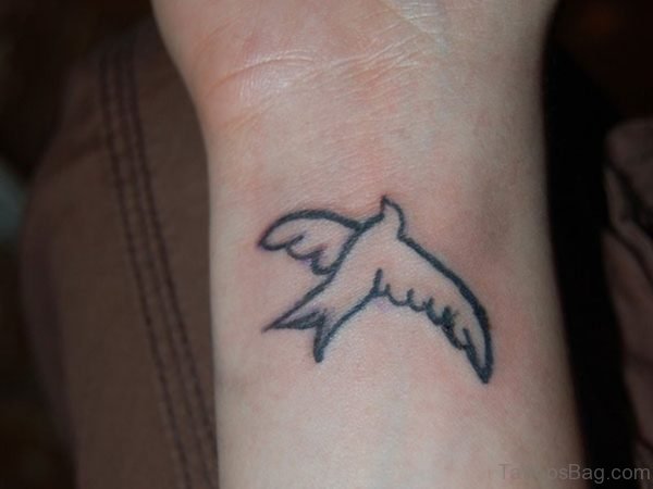 Nice Dove Tattoo On Wrist
