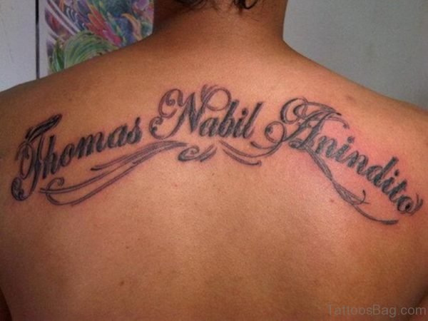  Lettering Tattoo On Back