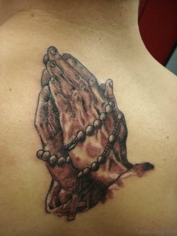 Nice Praying Hands Tattoo