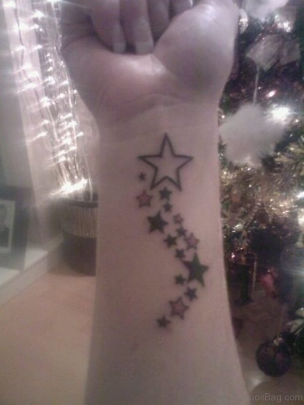 Nice Stars Tattoo On Wrist