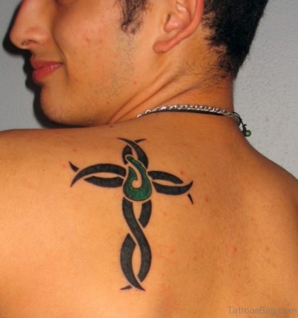 Nice Tribal Cross Tattoo