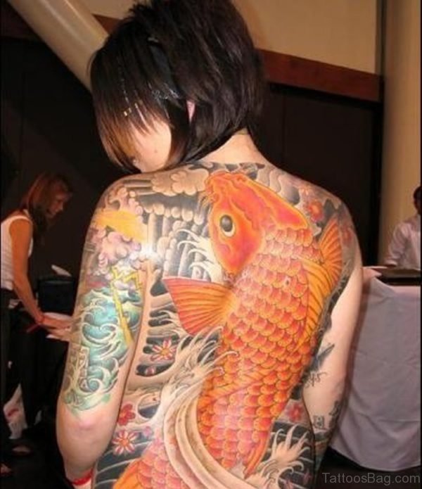 Orange Fish Tattoo