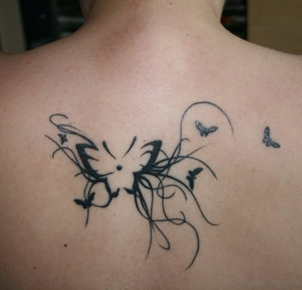 Outline Butterfly Tattoo