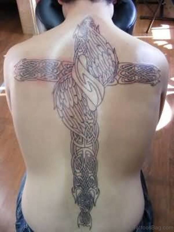 Outline Christian Cross Tattoo