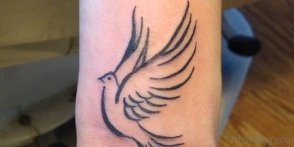 Outline Bird Tattoo
