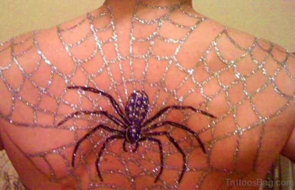 Outstanding Spider Tattoo On Back