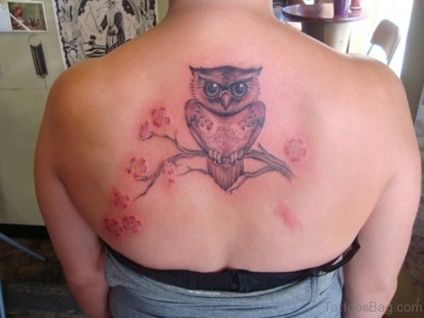 Owl And Tree Tattoo