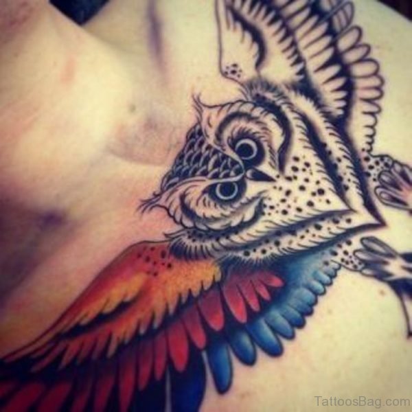 Owl Chest Tattoo Image