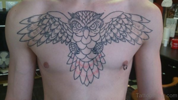 Owl Chest Tattoo Picture