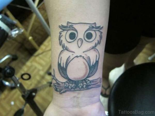 Owl Tattoo Design On Wrist