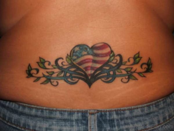 Patriotic Heart Tattoo