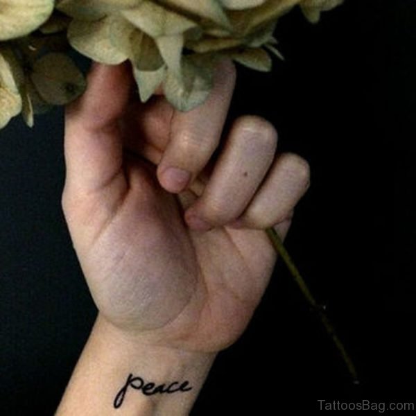 Peace Word Tattoo