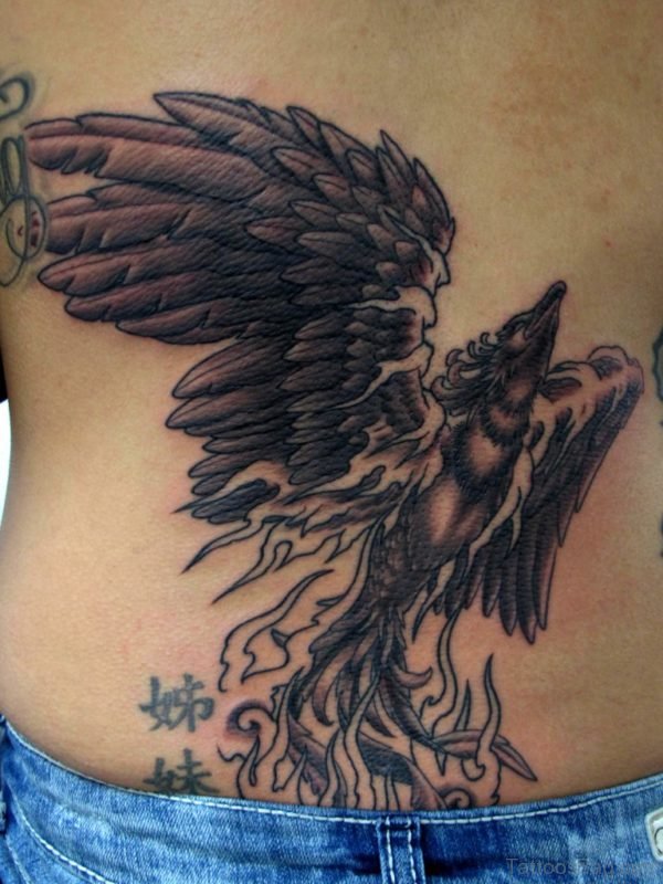 Phoenix Tattoo On Lower Back
