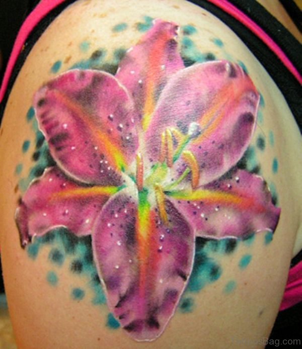 Pink Lily Tattoo