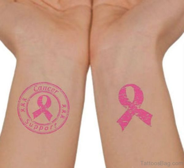 Pink Wording Tattoo 