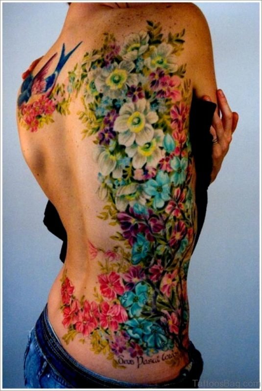 Poppy Tattoo Design On Back 