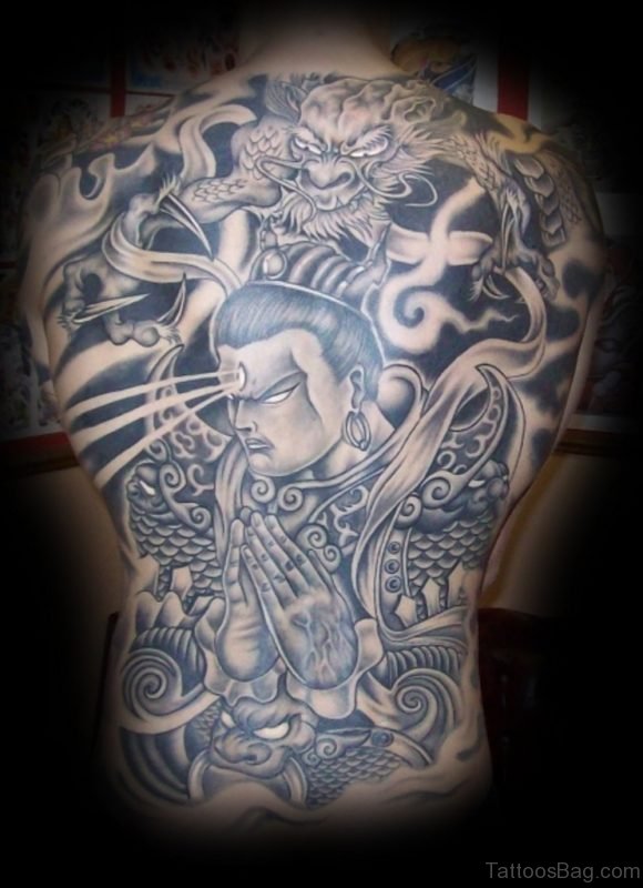 Praying Warrior Tattoo