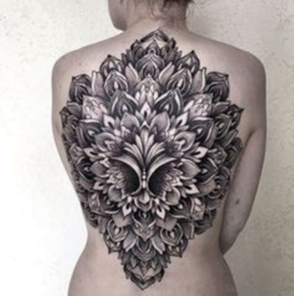 Pretty Mandala Tattoo On Back