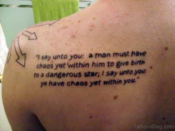 Quote Back Tattoo