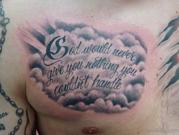 Quotes Tattoo Design On Chest