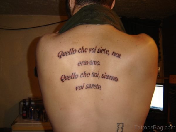 Quotes Tattoo On Back