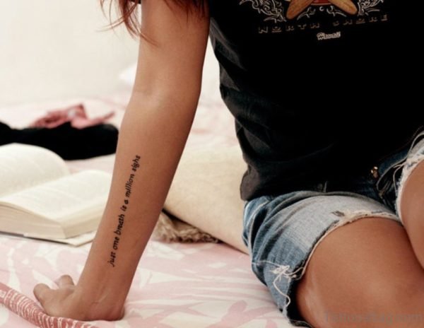 Quotes Tattoo On Wrist