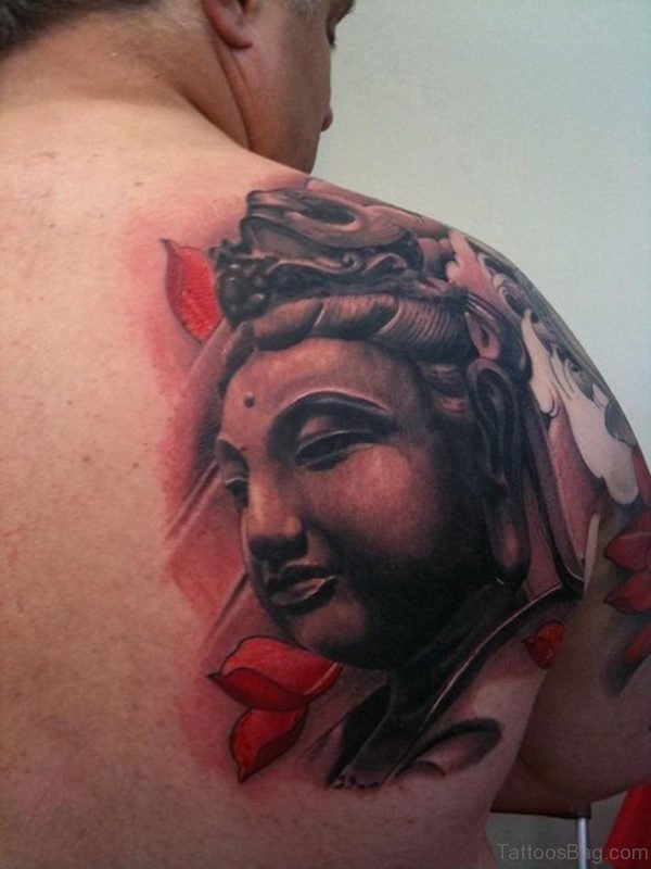 Realistic Buddha Tattoo