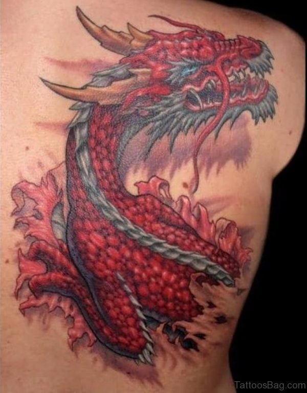 Red  Dragon Tattoo Design 