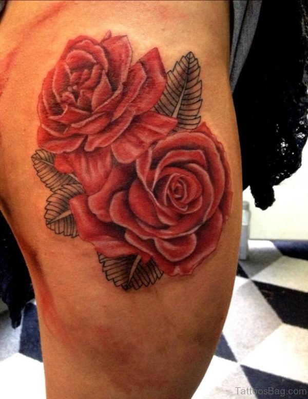 Red Rose Tattoo Design