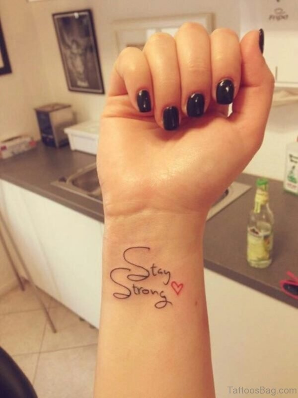 Red heart And Stay Strong