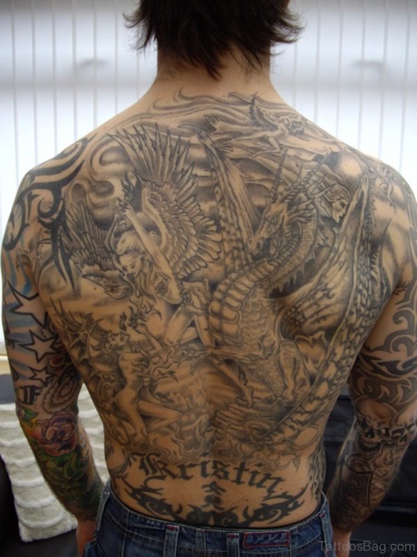 Religious Back Tattoo Picture