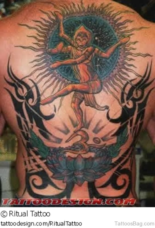 Religious Tattoo Design On Full Back