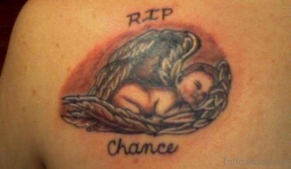 Rip Chance Memorial Angel Tattoo