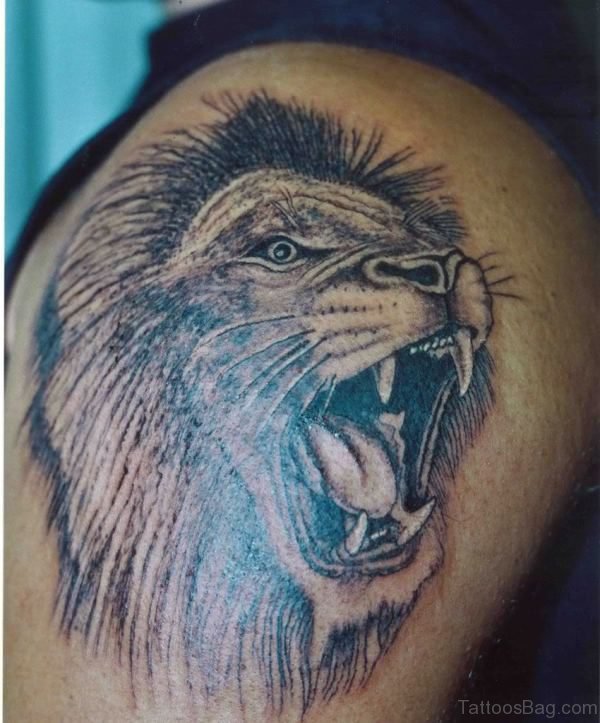 Roaring Lion Tattoo Design