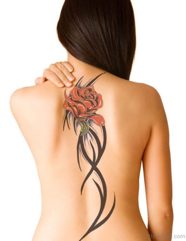 Rose And Tribal Tatoo