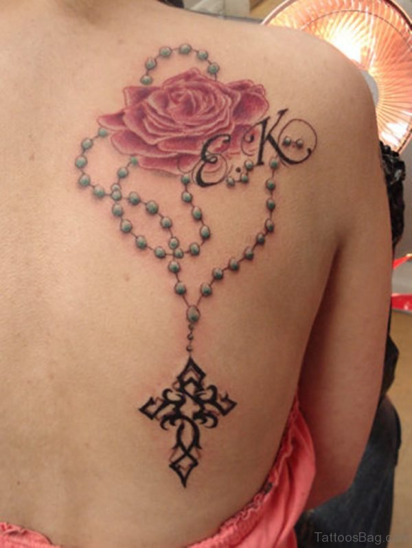 Rose Flower Rosary Tattoo