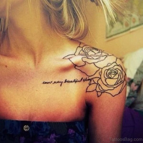 Roses Flower Shoulder Tattoo