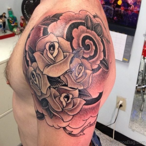 Roses Tattoo For Men Shoulder