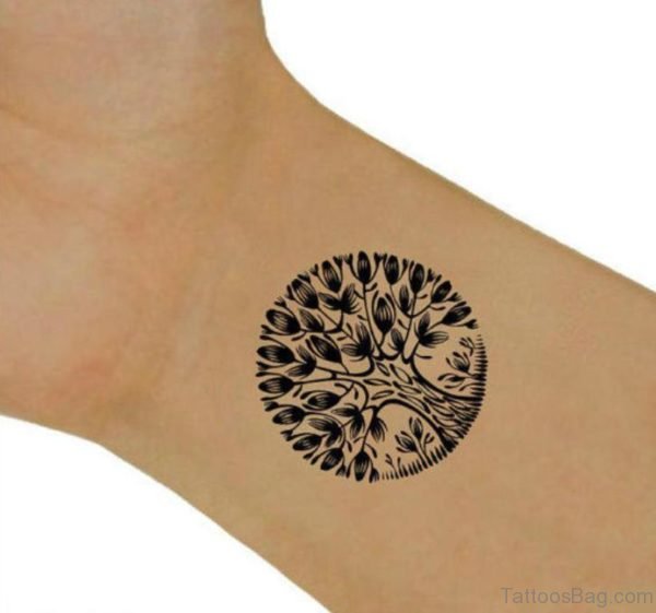 Round Tree Tattoo